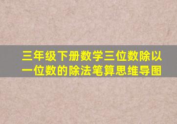 三年级下册数学三位数除以一位数的除法笔算思维导图