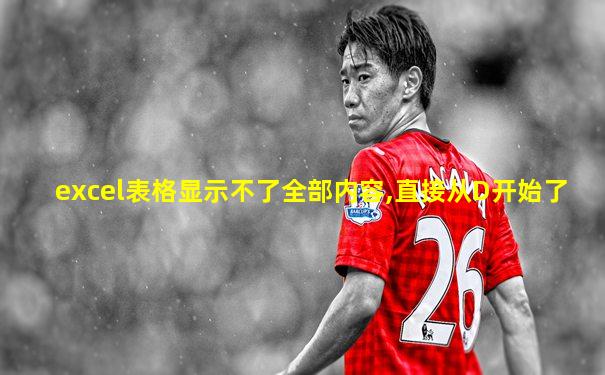 excel表格显示不了全部内容,直接从D开始了