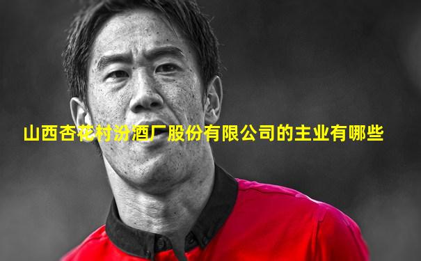 山西杏花村汾酒厂股份有限公司的主业有哪些