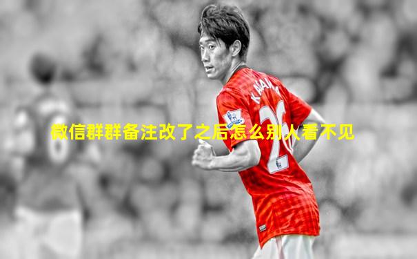 微信群群备注改了之后怎么别人看不见